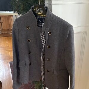 A/X Armani Exchange Gray Double-Breasted Pea Coat